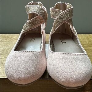 The Children's Place Pink Flats with Gold Straps